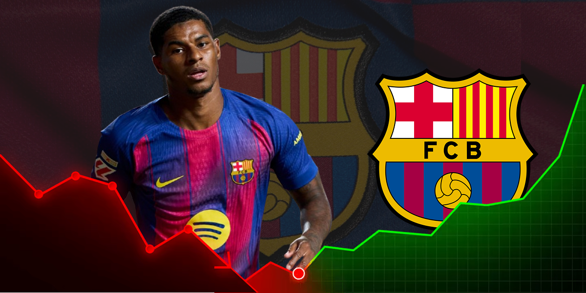Barcelona market values soar as Rashford drops